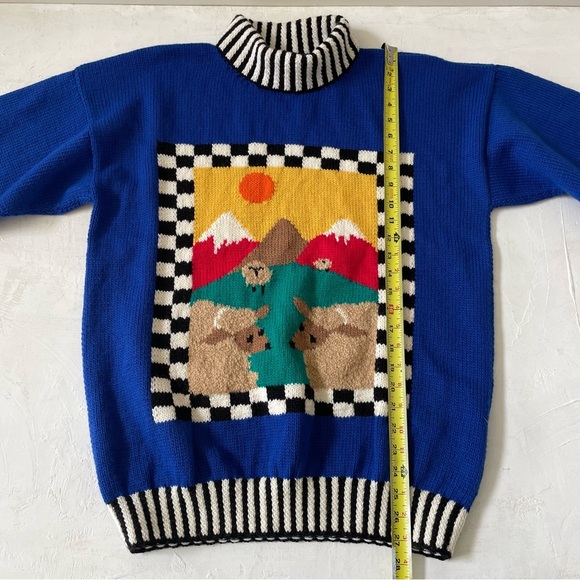 Vintage BONZO Handmade In New Zealand Pure Wool Sweater Knit Sheep NWT - Picture 5 of 10
